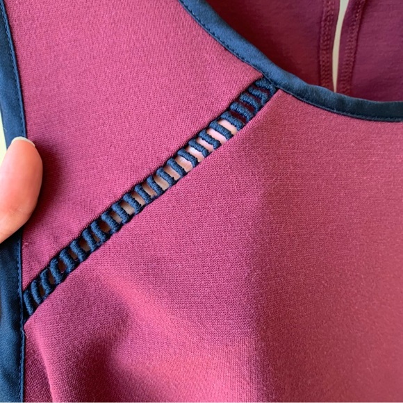 J. Crew Burgundy and navy tank - Picture 3 of 5